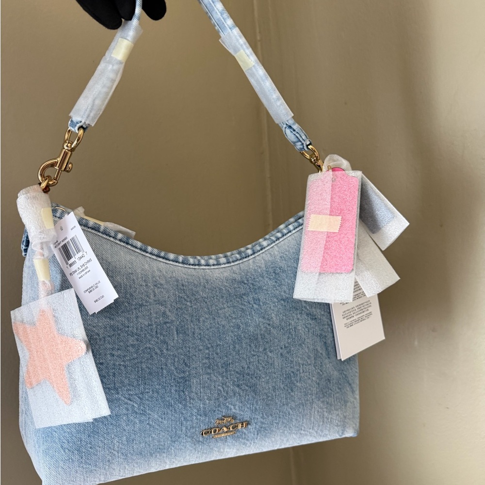 Sold. Coach Laurel in Loved denim bag with Charm. Authentic / NWT - Picture 2 of 8
